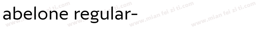 abelone regular字体转换